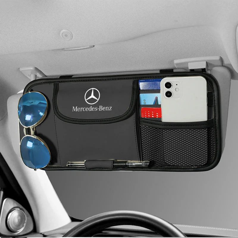 Car Supplies Sunvisor Storage Car Glasses Clip Bag