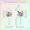 2pcs Flower Bird Diamond Painting Double-sided Crystal Window Suncatcher Craft Set Birthday Gifts Home Garden Decor Hanging Kit