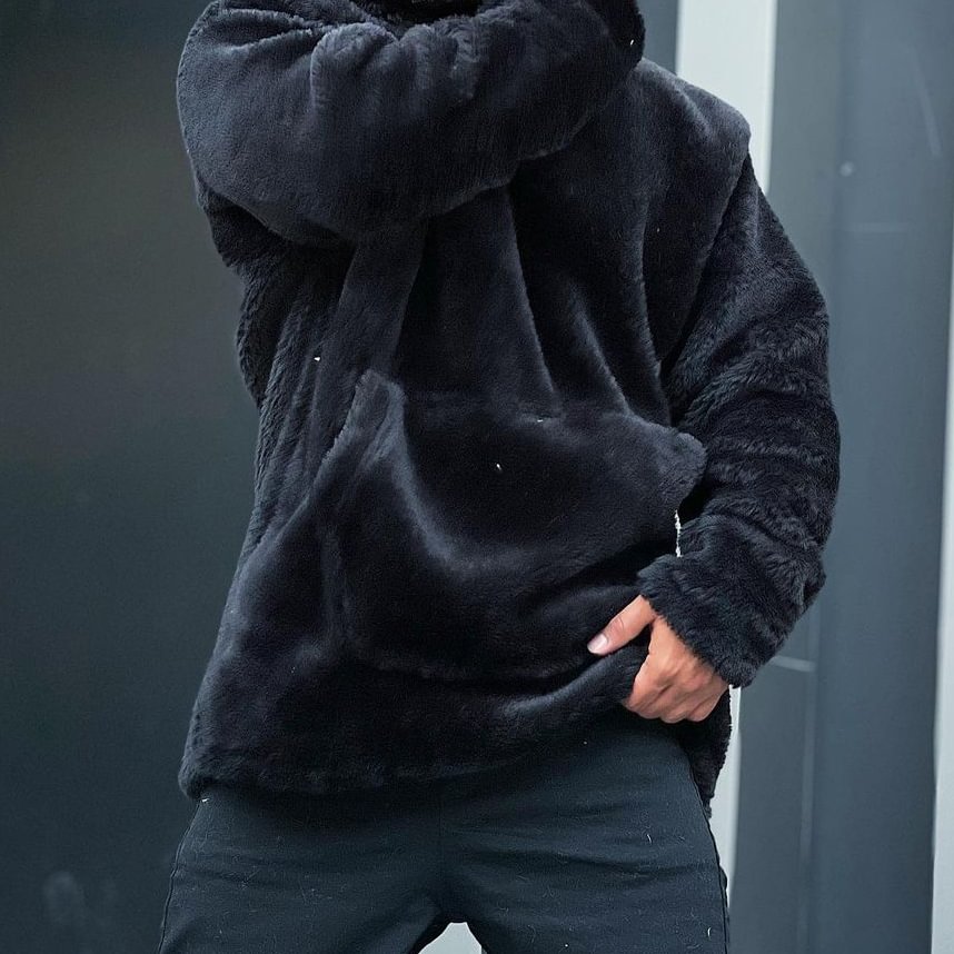 Plush Hooded Sweatshirt-barclient