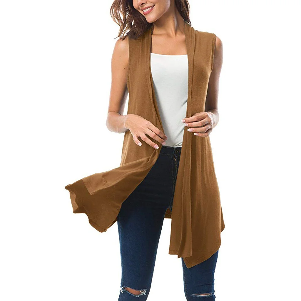 Summer Fashion Draped Open Front Cardigan Vest Blouse Ladies Solid Casual Cover up Female Women's Shirt Blusas Kimono Pullover