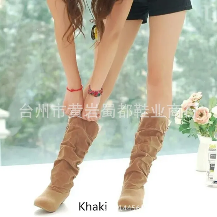 Yyvonne Hot Size 42 Yards 43 Yards Flat Bottom Boots Women's Autumn And Winter New Lace Lace Women Boots Shoes