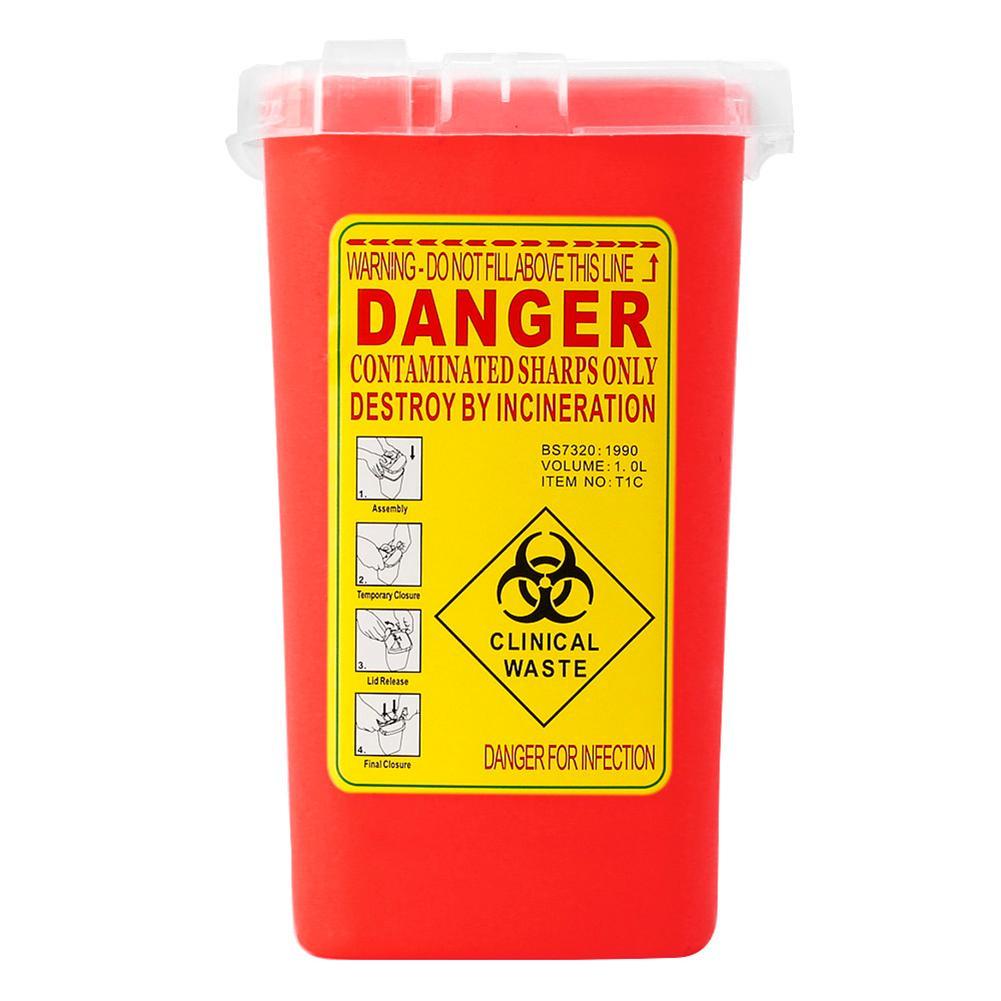 

Sharps Container Bin Tattoo Medical Biohazard Piercing Needle Collect Box, 501 Original