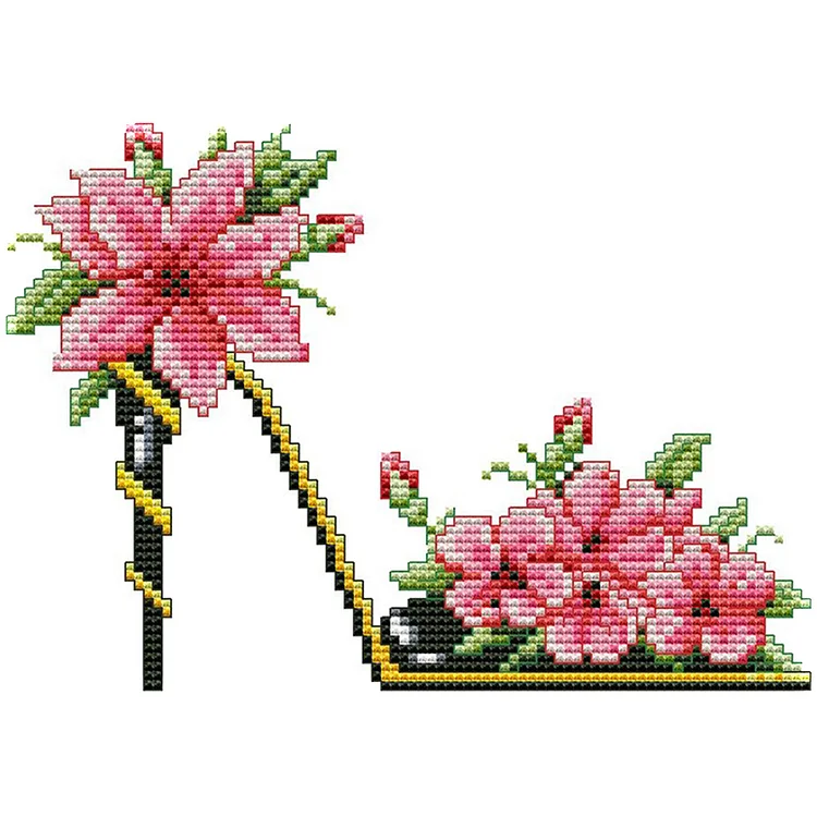 Joy Sunday High Heels 14CT Stamped Cross Stitch 21*16CM