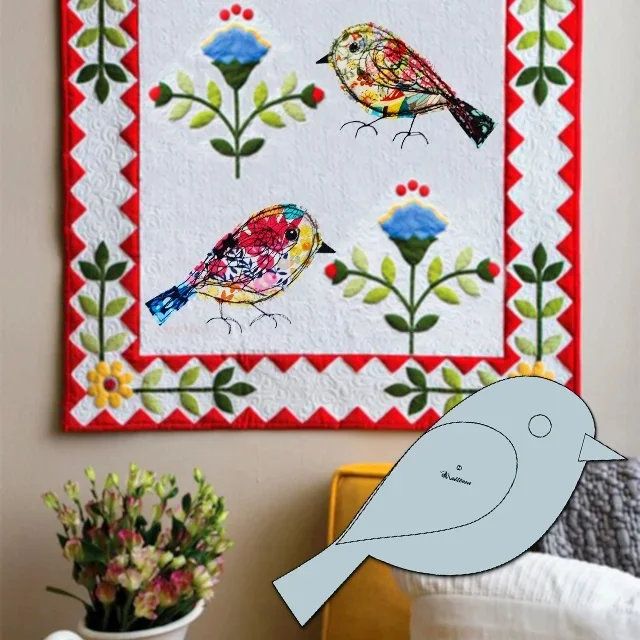 Scrap Bird Sewing Template – Instructions Included
