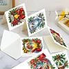 (US Only)6PCS Merry Christmas DIY Diamond Art Greeting Cards Congratulations Cards