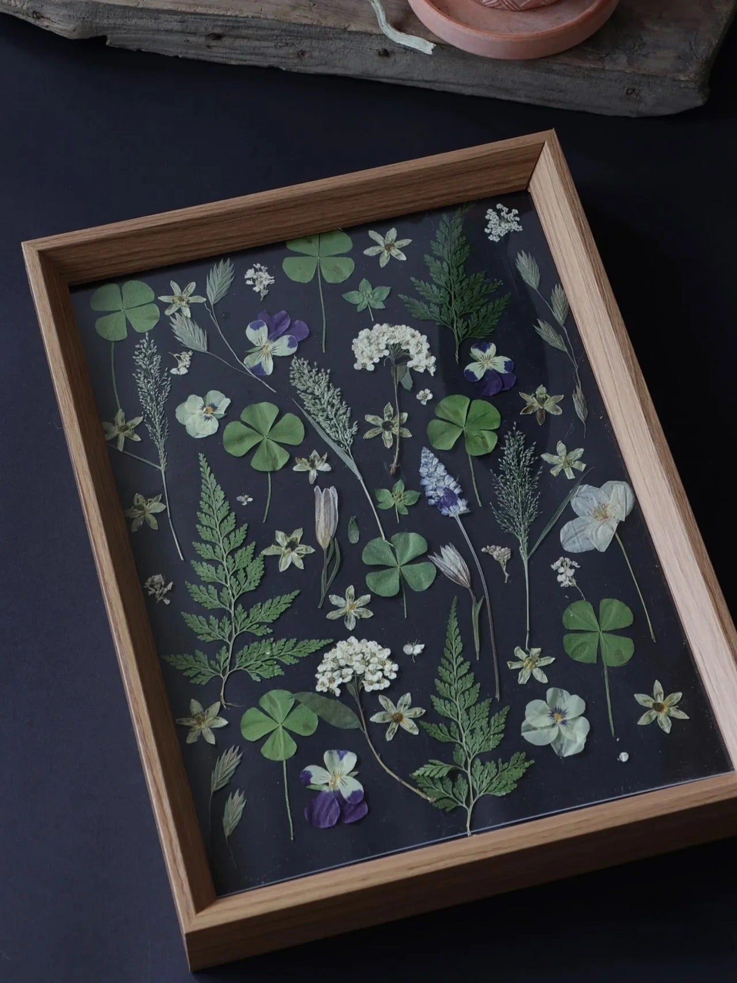 Handmade Pressed Flowers Dried Floral Frame Art Plant Preserved