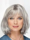 Sialine-Silver Grey Air bangs Shoulder Short Wigs