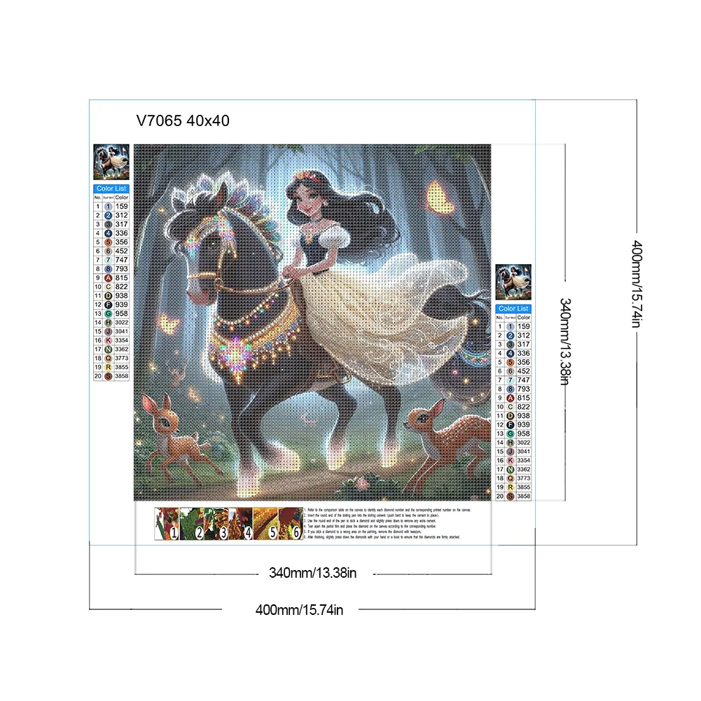 Diamond Painting - Full Round Drill - Princess Snow White(Canvas|40*40cm)