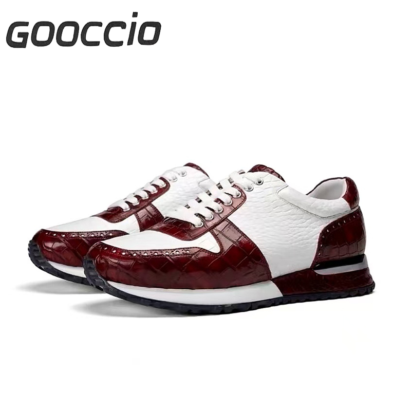 MY209 Crocodile Leather Casual Shoes/Sneakers For Men GOOCCIO   