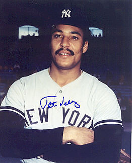 OTTO VELEZ NEW YORK YANKEES ACTION SIGNED 8x10