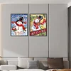 2Pcs bonhomme de neige de Noël-perceuse ronde peinture diamant-30 * 40cm