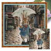 (Multi-Style) Retro Bunny-11CT Stamped Cross Stitch 40*40cm/15.75*15.75in