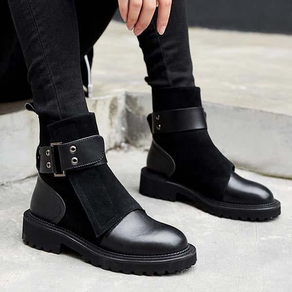 Fashion Classic Adjustable Buckle Boots