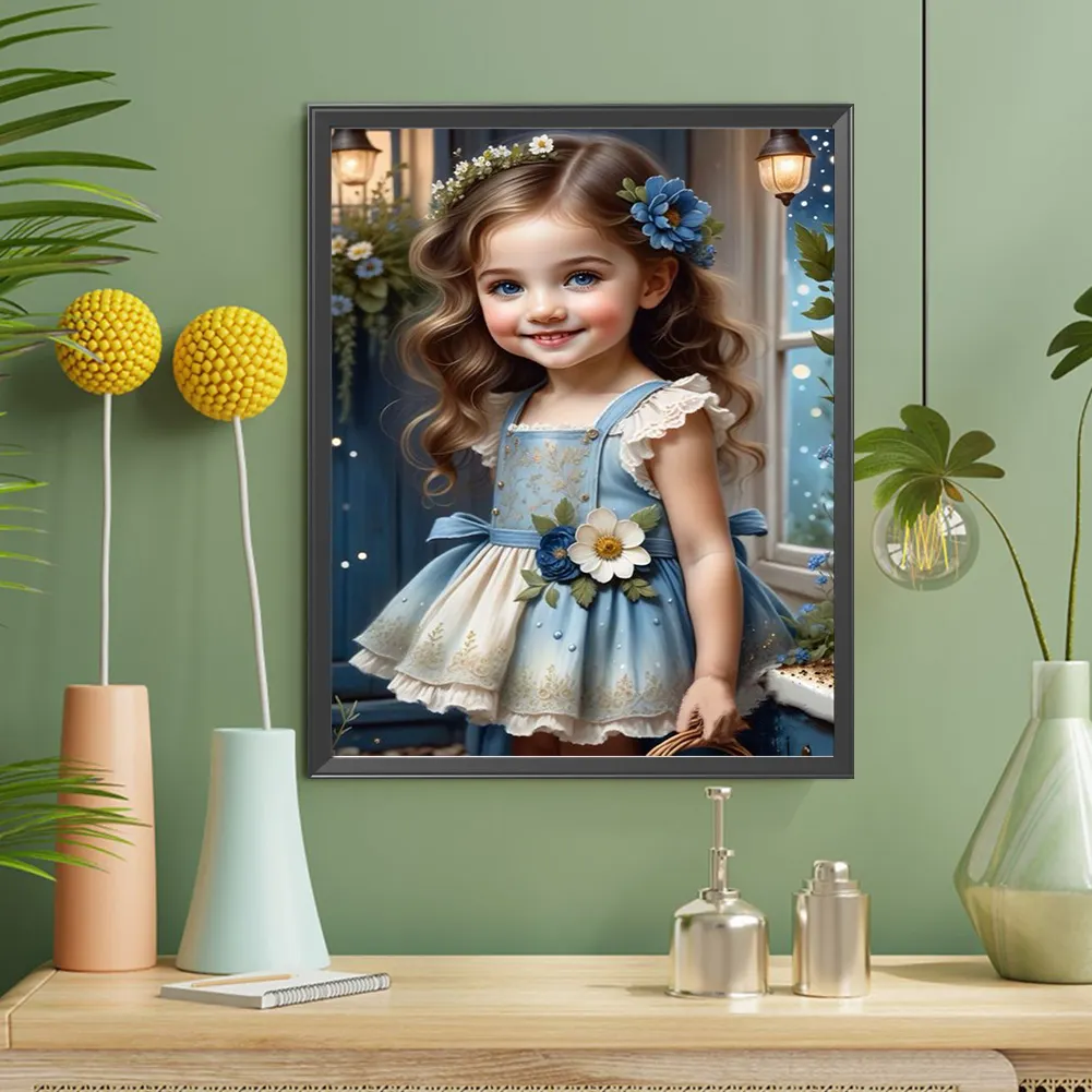 Full Round Diamond Painting 40*50cm - Sweet Girl
