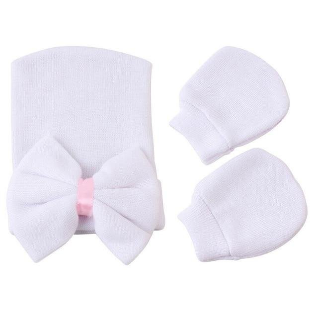 2019 Baby Accessories 2pcs/Set Infant Kids Baby Girls Boys Hats Gloves Anti Scratch Face Hand Guards Protection Soft Mittens Hat