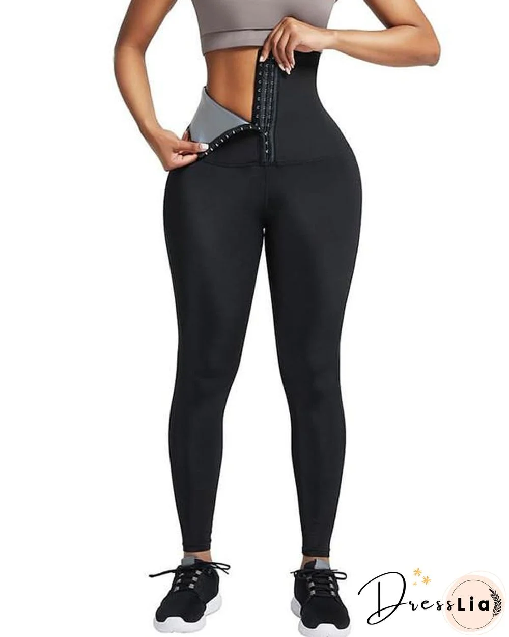 Neoprene Leggings Shaper 3 Rows Hooks High Rise Fitness