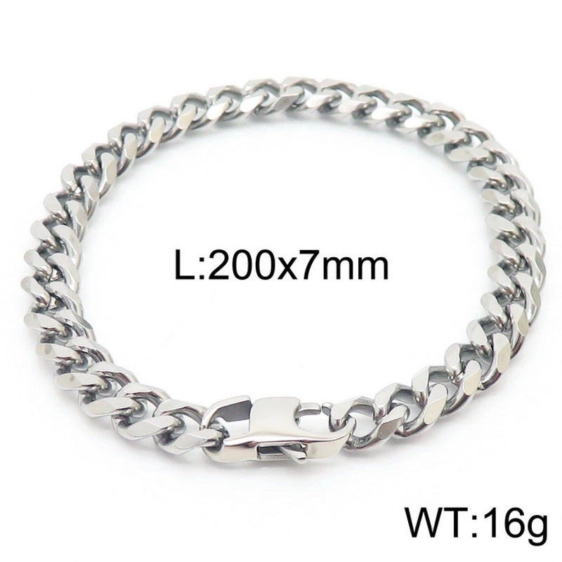 Minimalist Solid Color Titanium Steel Unisex Bracelets