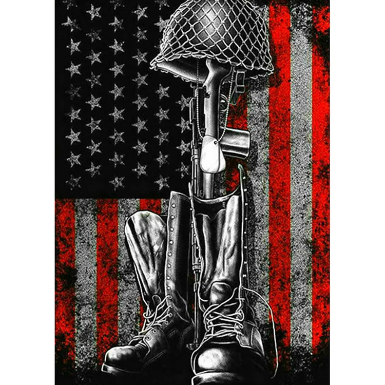 Warrior Boots  Full Round Diamond Painting 40*30CM