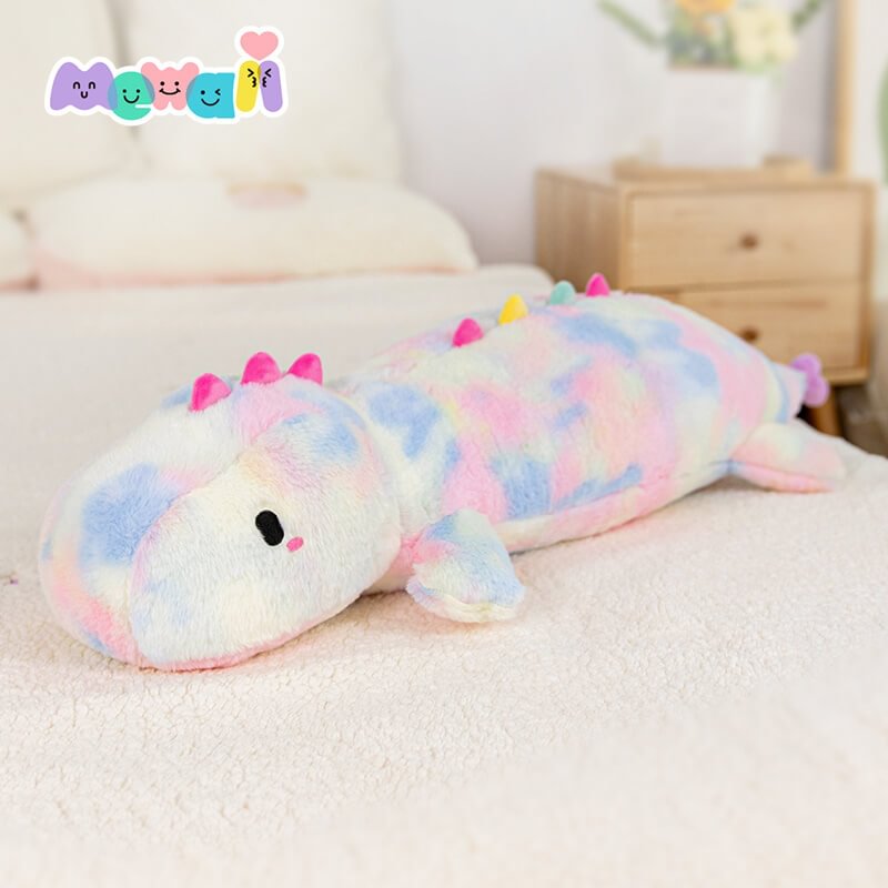 Mewaii® Tie-dyed Dinosaur Stuffed Animal Kawaii Plush Body Pillow Squishy