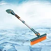 Extendable Snow Brush with Ice Scraper Car Snow Brush for Truck SUV (Green)