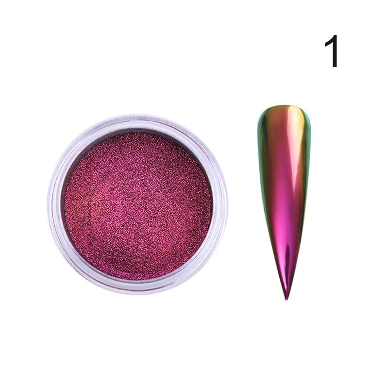 Agreedl Mirror Nail Glitters Powder Colorful Auroras Effect Nail Art Chrome Pigment Decoration 8 Colors Available
