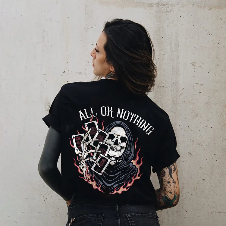 All Or Nothing Printed Women's T-shirt