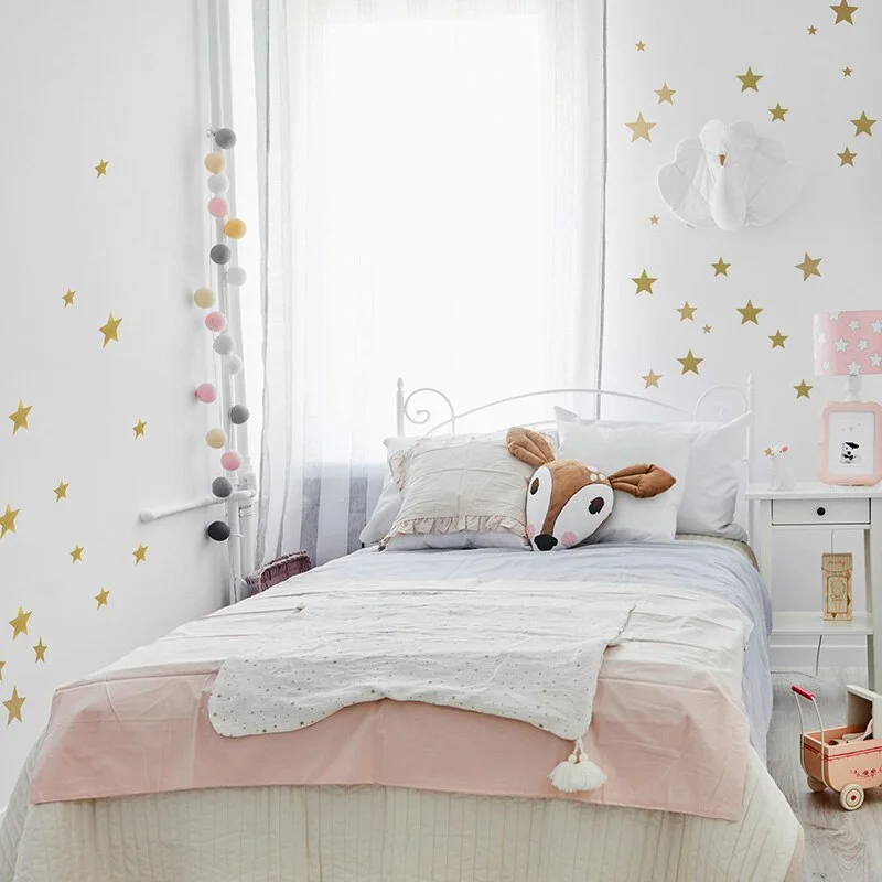 Stars Wall Sticker For Kids Room Gold Stars Baby Nursery Room Kids Wall Stickers Bedroom Children Wall Decals Home Art Wallpaper