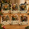6pcs DIY Christmas Highland Bull Diamond Painting Christmas Greeting Card