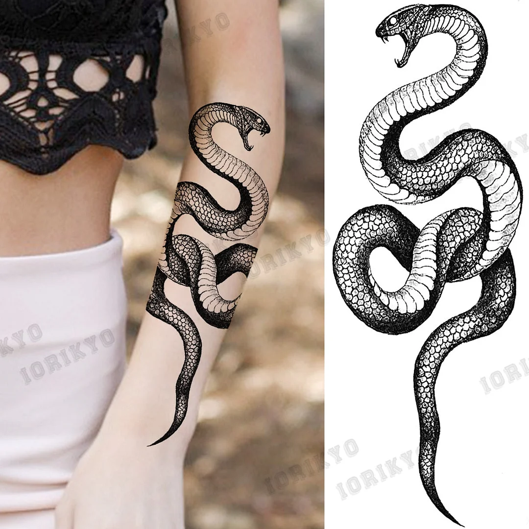 Black Devil Vampire Arm Temporary Tattoos For Women Adult Skull Lion Crown Compass Fake Tattoo Washable Body Art Painting Tatoos