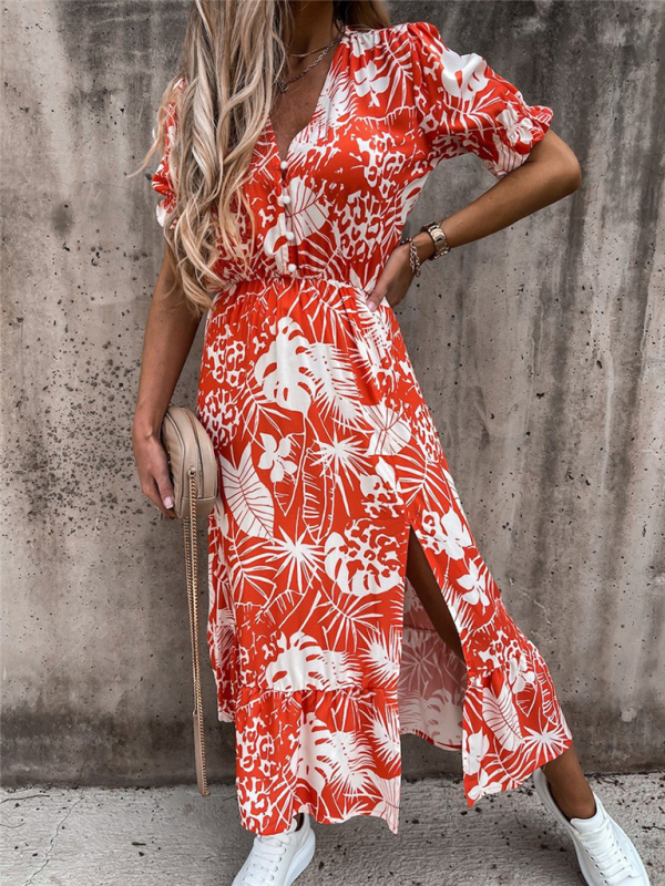 Mature Women Spring And Summer Casual Floral Print Sleeveless Vacation Maxi Dress