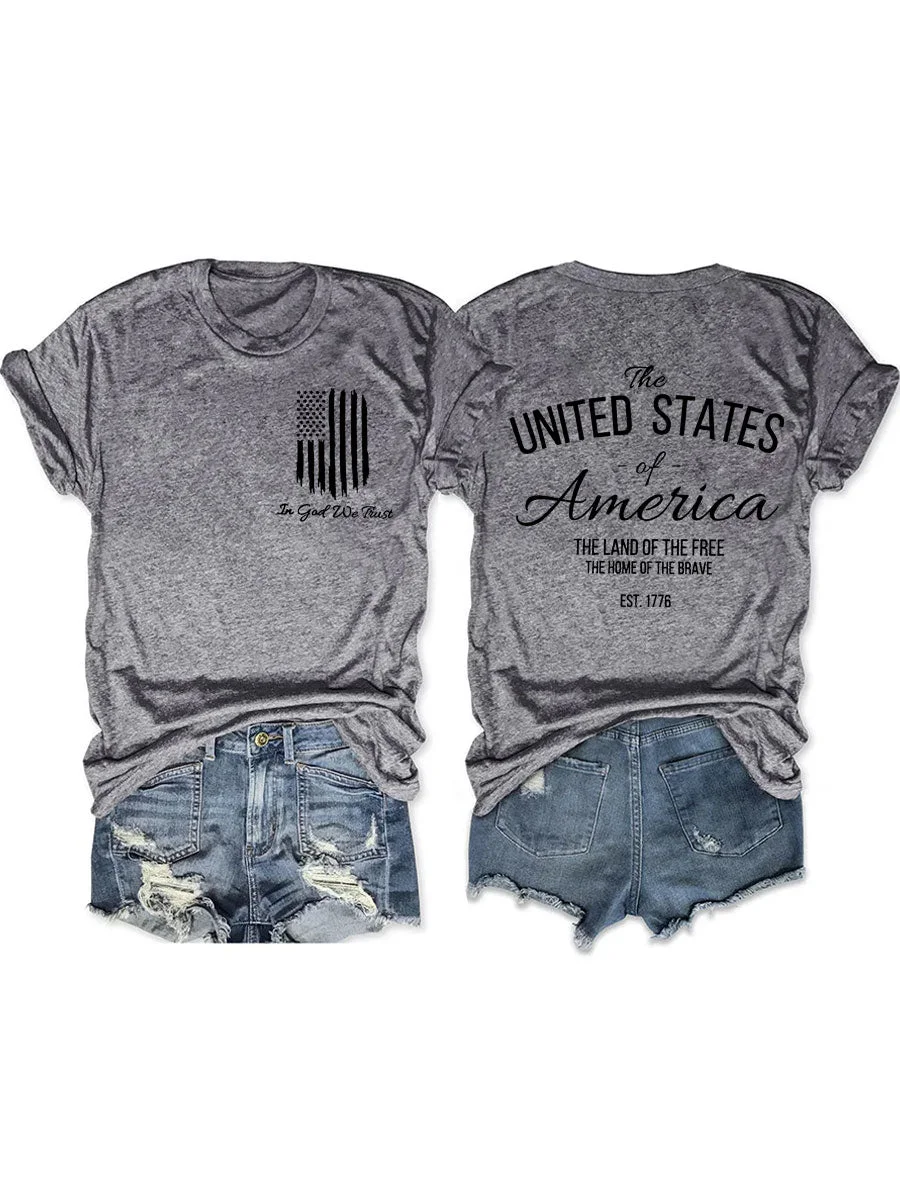 In God We Trust America Flag T-shirt