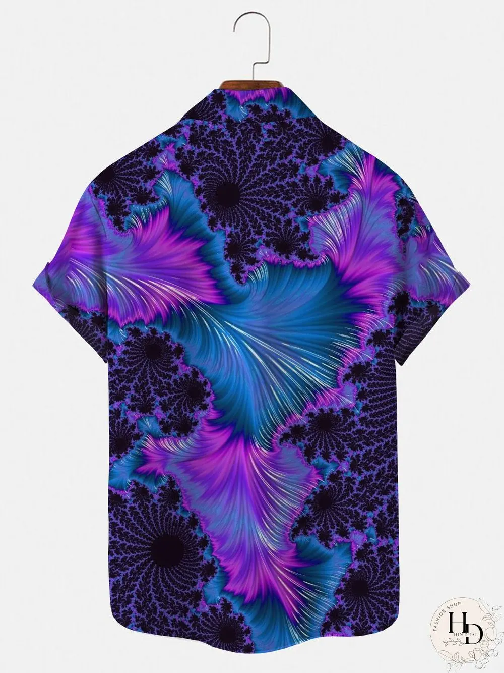 Abstract Men's Shirts With Pocket
