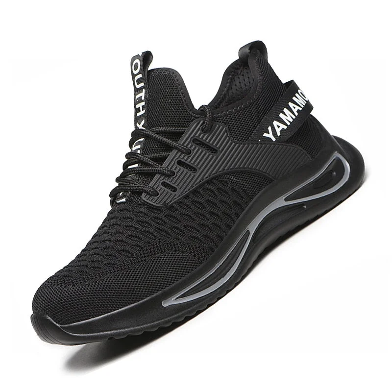 Fashion Man Safety Shoes Men Boots Steel Toe Shoes Breathable Work Sneakers Indestructible Safety Boots Male Shoes Work Boots