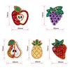 5pcs DIY Full Drill Diamond Paintng Special-shaped Fruit Keychains Kit