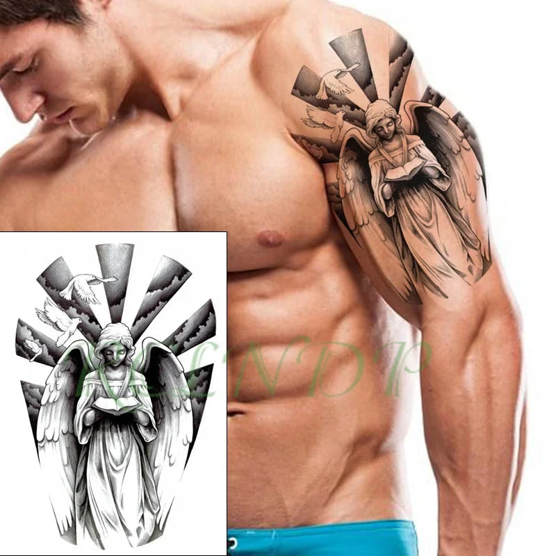 Waterproof Temporary Tattoo Sticker cartoon anime knife sexy girl cat Fake Tatto Flash Tatoo big size tattoos for Women Men