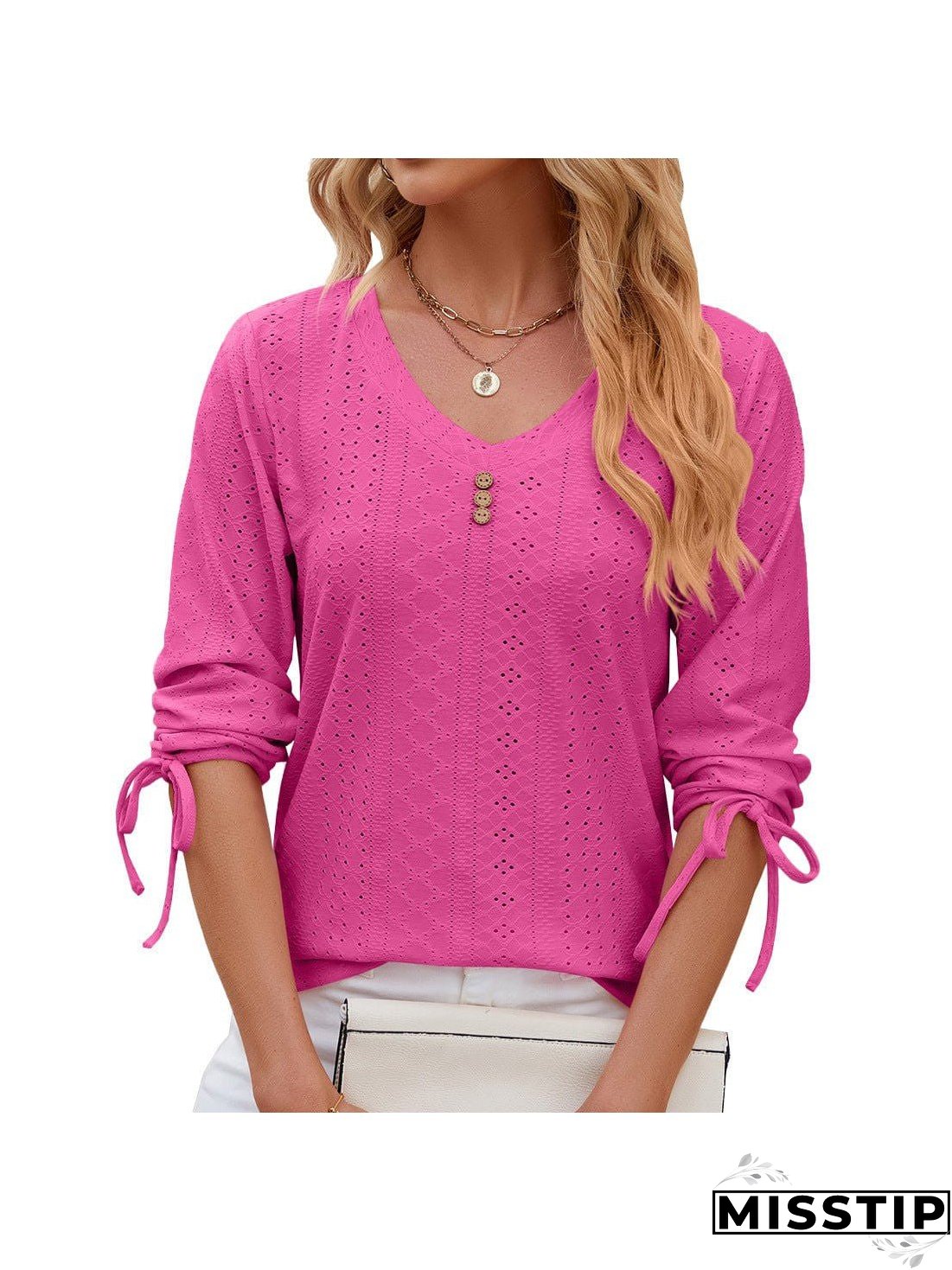 Short Sleeve Mock Neck T-Shirt with Side Slits