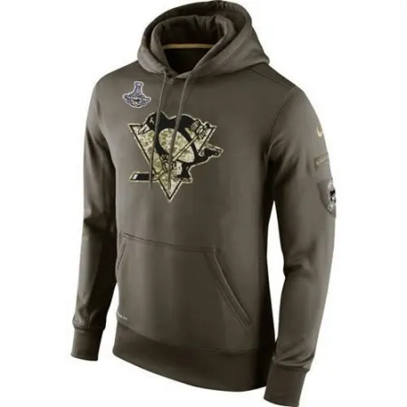 Men's Pittsburgh Penguins  Salute To Service 2016 Stanley Cup Champions NHL Hoodie
