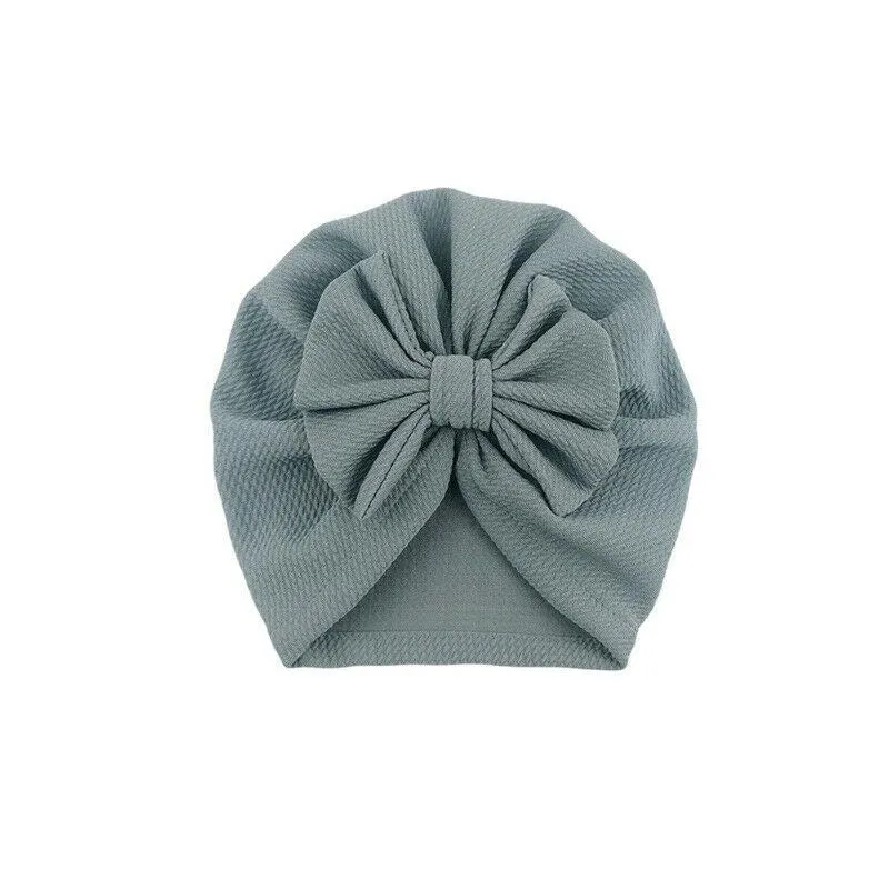 2020 Baby Stuff Accessories Baby Girl Hat With Bow Knot Infant Beanie Solid Big Bowknot Cap For Girls Kid Hats