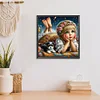 Diamond Painting-5D Full Round Drill Pet and Girl
