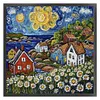 Colored Houses-14CT Stamped Cross Stitch 40*40cm/15.75*15.75in tapestrymarket