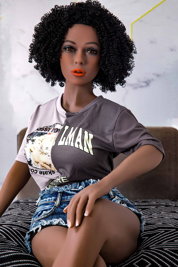 JXDOLL 157cm Realistic TPE Young Lady Sex Doll with Grey T-shirt and Red Lips C16 MYDOLL HANIDOLL