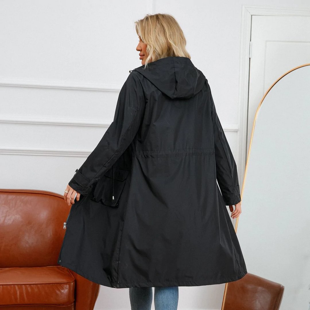 Long Casual Hooded Jacket For Women