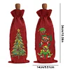 2pcs Christmas Diamond Art Linen Wine Gift Bag Diamond Painting Red Wine Bag Kit