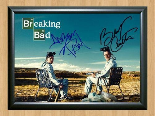 Breaking Bad Walter Jesse Signed Autographed Photo Poster painting Poster Print Memorabilia A3 Size 11.7x16.5