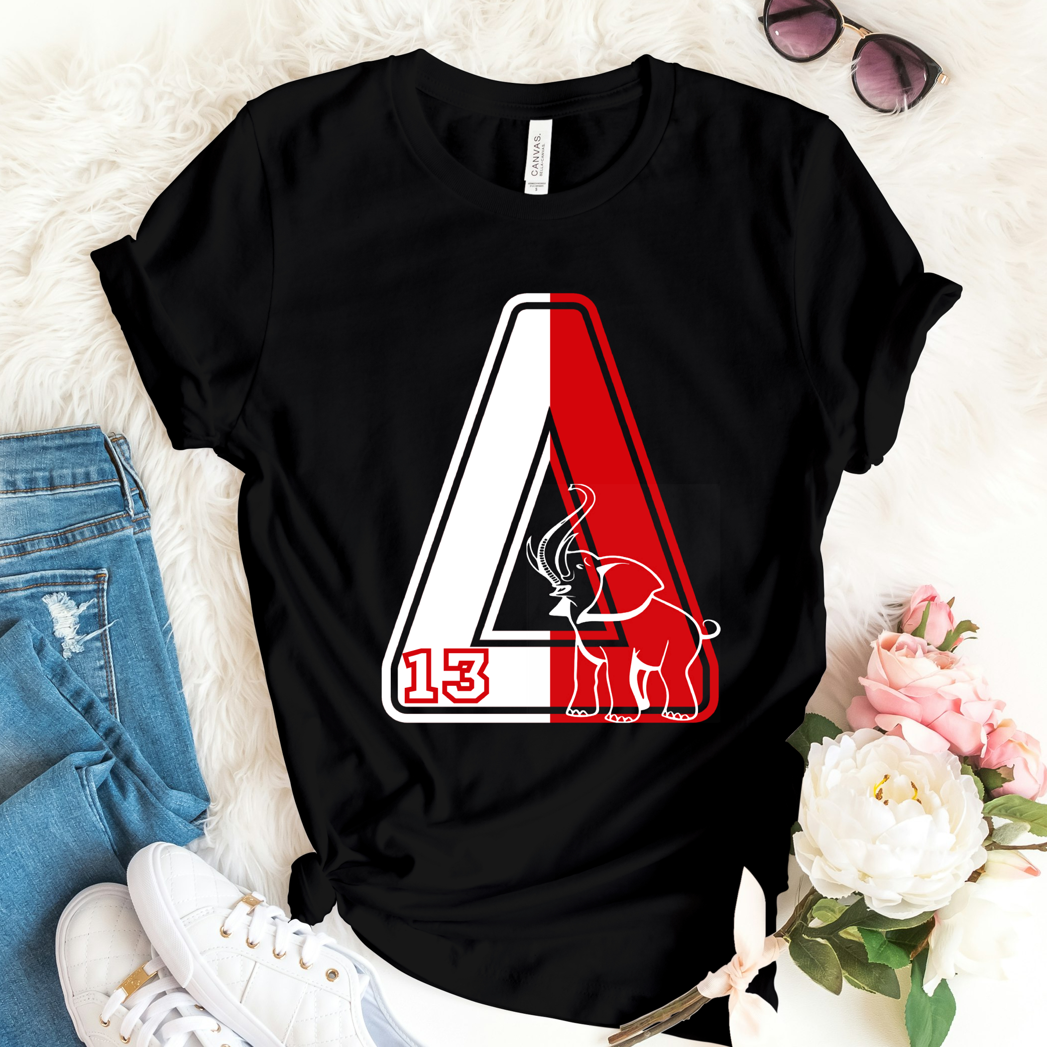 ΔΣΘ Fashion Cotton Printed T-Shirt