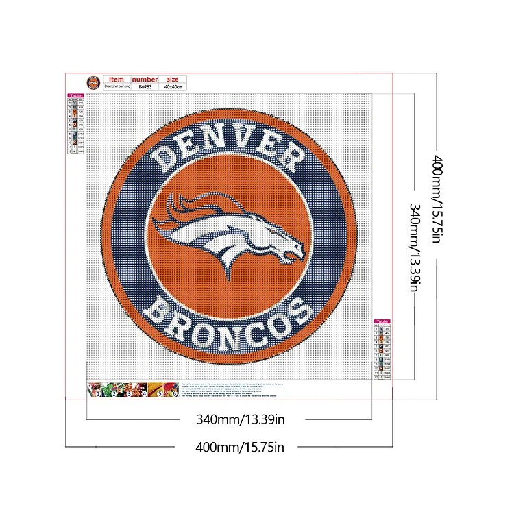 Denver BroncosDiamond Painting Craft Kit