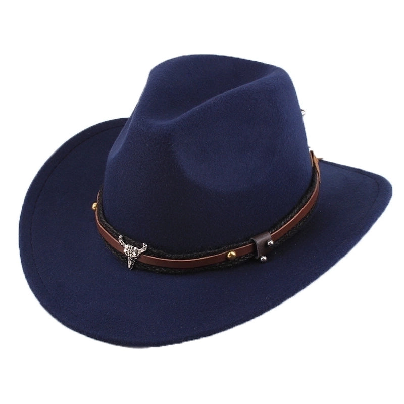Spring And Summer Style Woolen Cloth Cowboy Hat Men And Women Couples Ethnic Style Roll-up Hat Sunshade Hat Jazz Hat