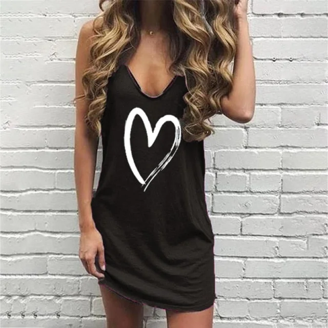 V-neck Strap Casual Club Dress Short Mini Dress