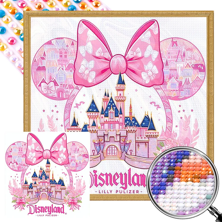 Partial AB Drill-Disney Castle - Full Round Drill Diamond Painting - 40*40CM(Picture)