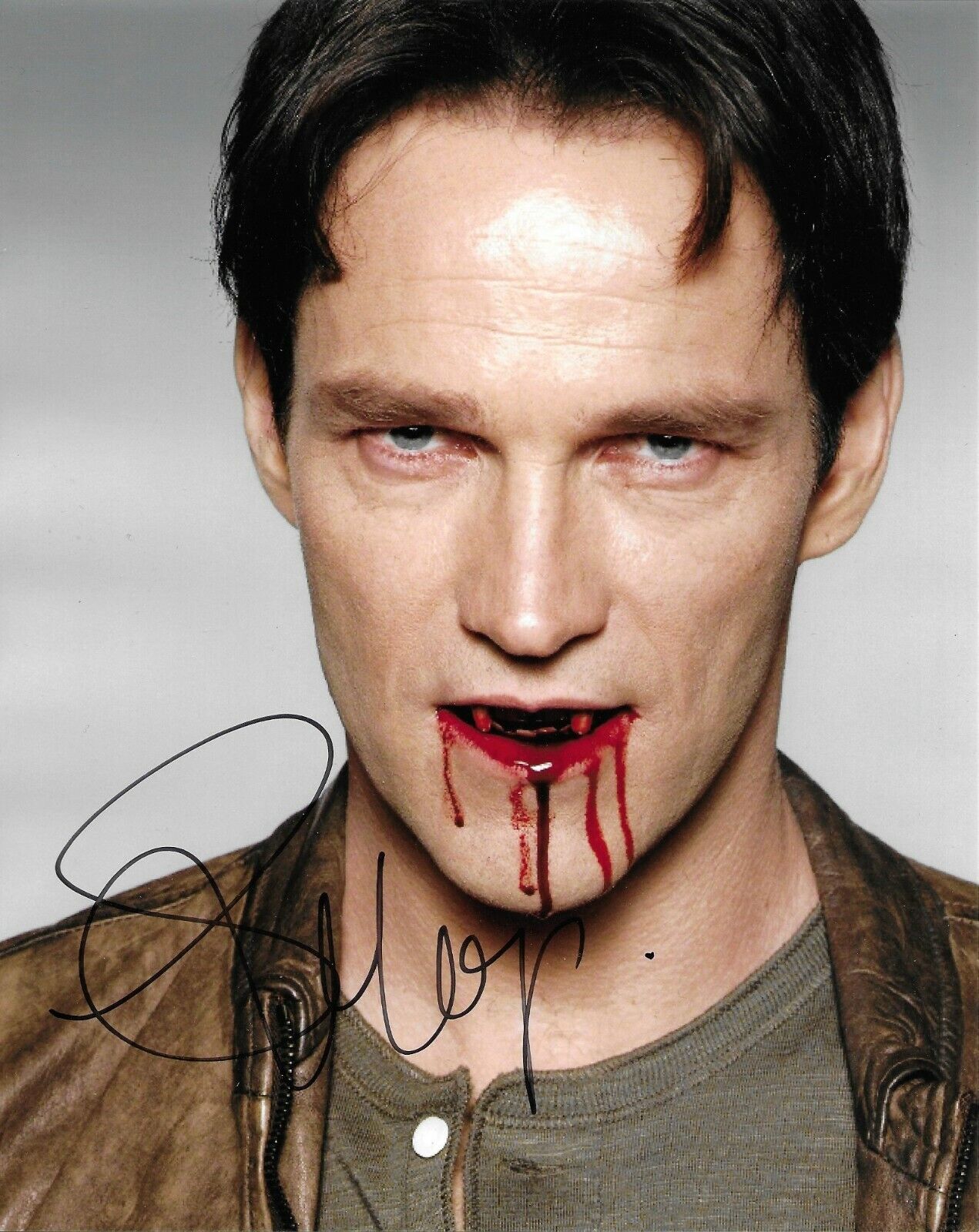 Stephen Moyer Signed True Blood 10x8 Photo Poster painting AFTAL